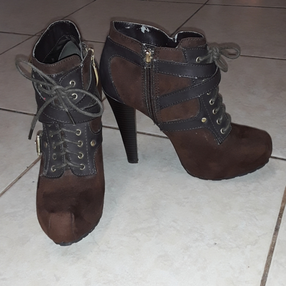 Lace up booties